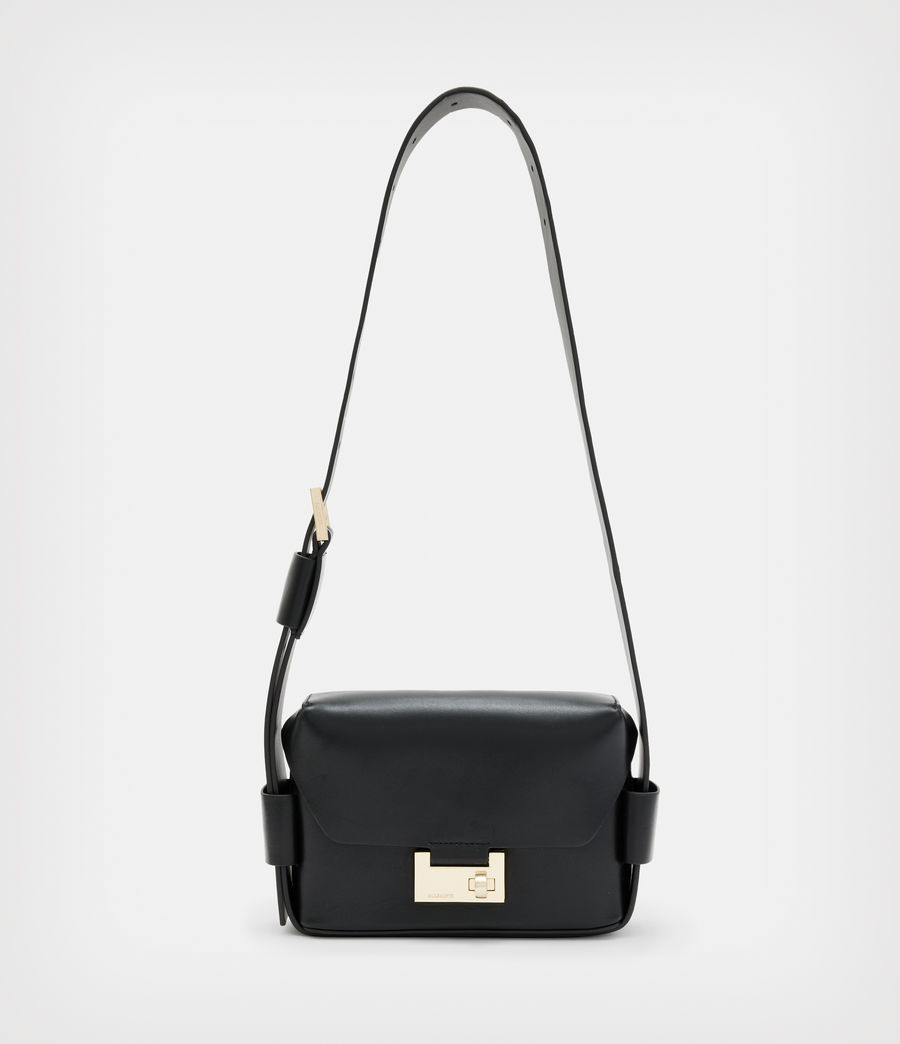 Women's Frankie 3-In-1 Leather Crossbody Bag (black) - Image 2