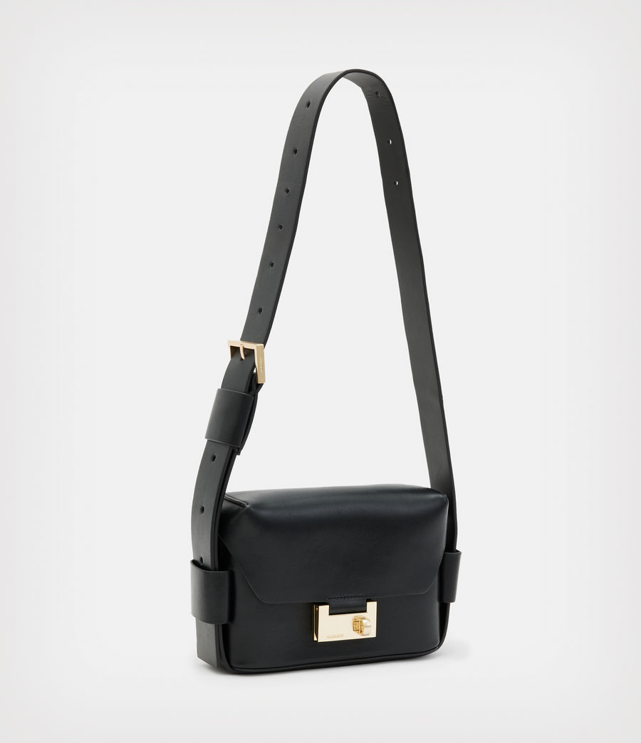 Women's Frankie 3-In-1 Leather Crossbody Bag (black) - Image 5