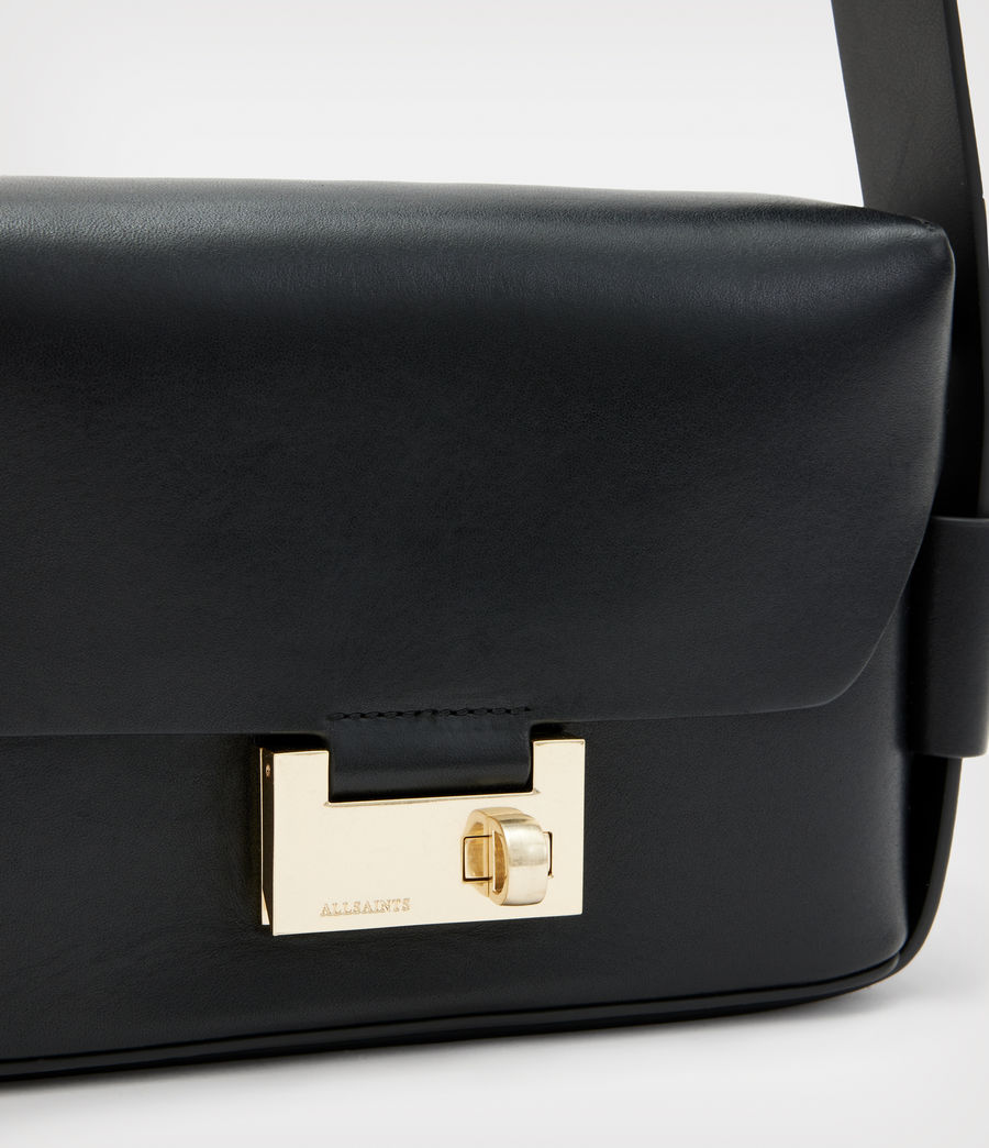Women's Frankie 3-In-1 Leather Crossbody Bag (black) - Image 6