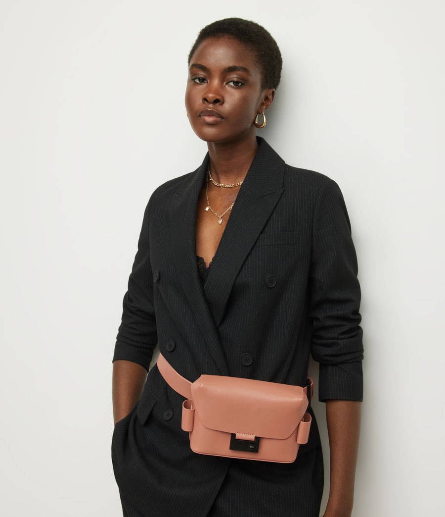 Women's Frankie 3-In-1 Leather Crossbody Bag (elasto_pink) - Image 2