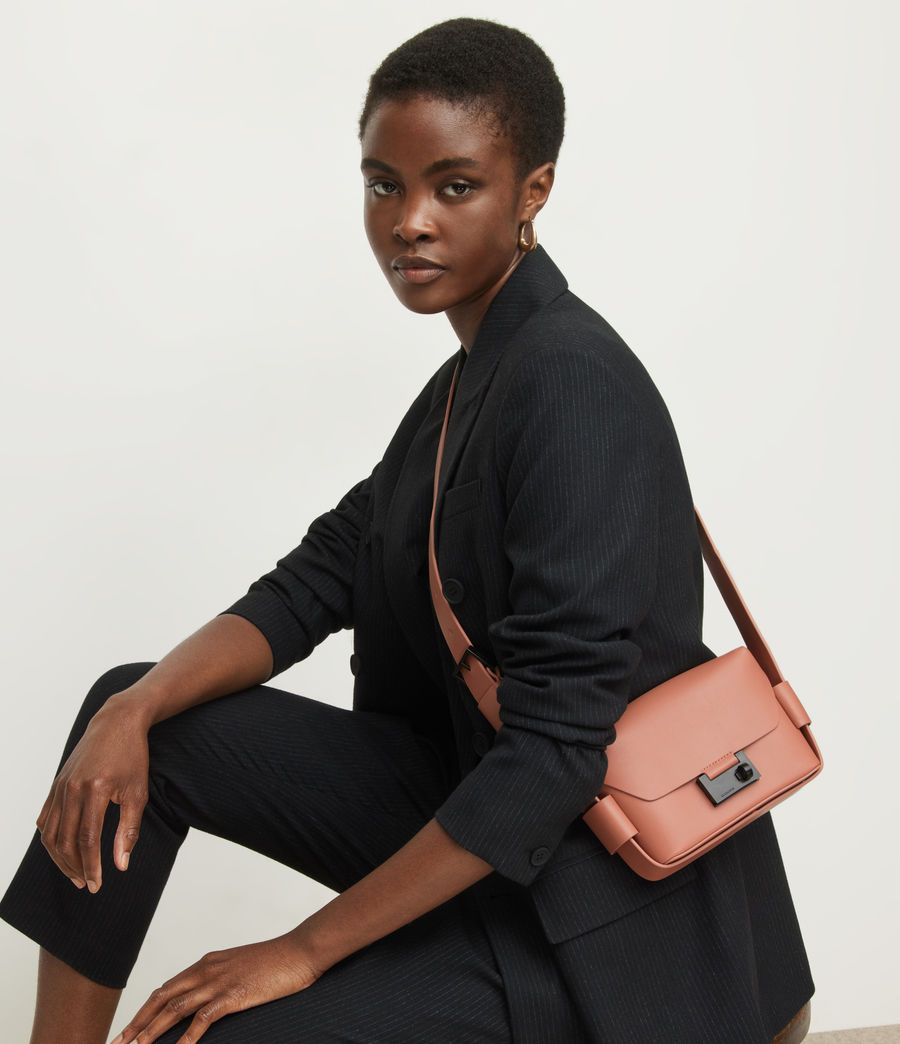 Women's Frankie 3-In-1 Leather Crossbody Bag (elasto_pink) - Image 4