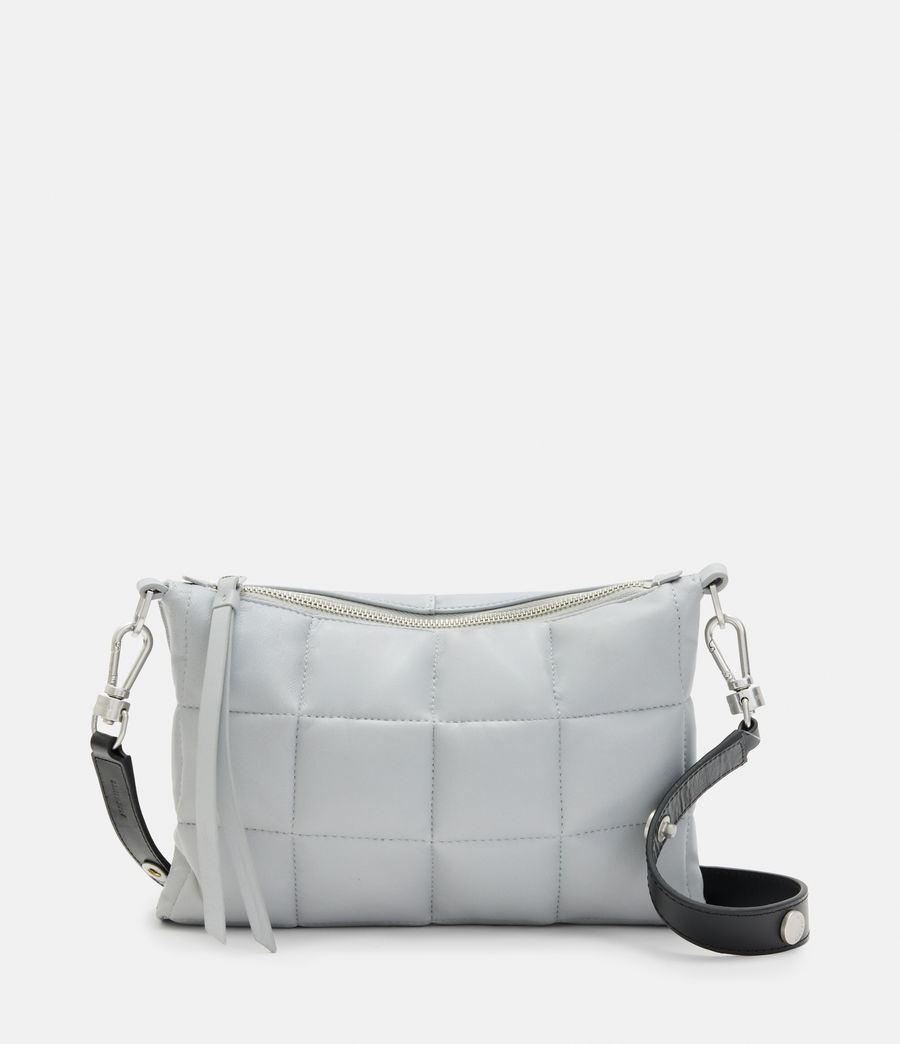 Women's Eve Leather Quilted Crossbody Bag (cement_grey) - Image 1