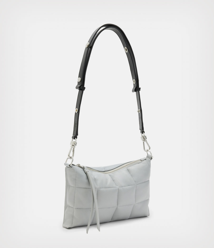 Women's Eve Leather Quilted Crossbody Bag (cement_grey) - Image 4