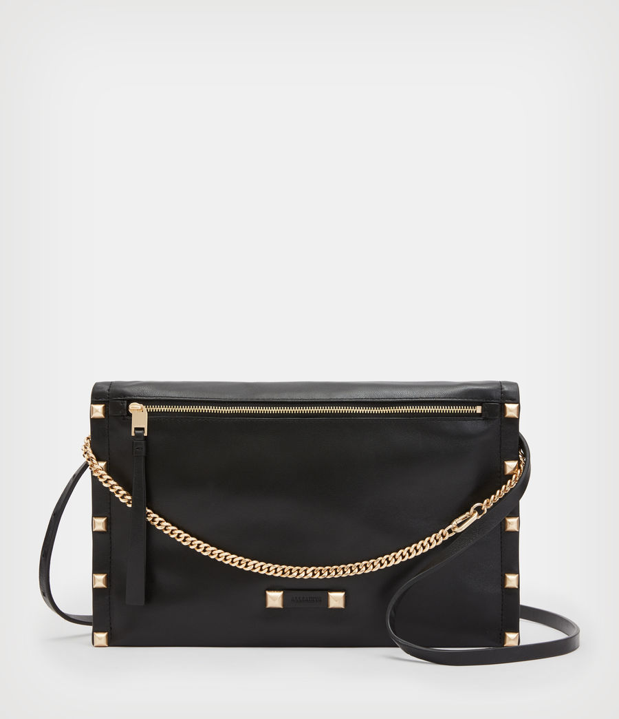 Women's Alex Leather Crossbody Bag (black) - Image 2
