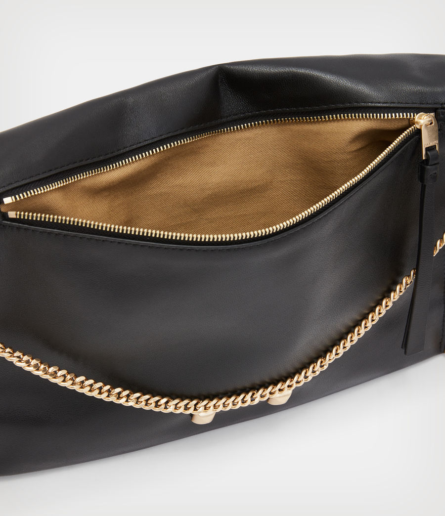 Women's Alex Leather Crossbody Bag (black) - Image 3