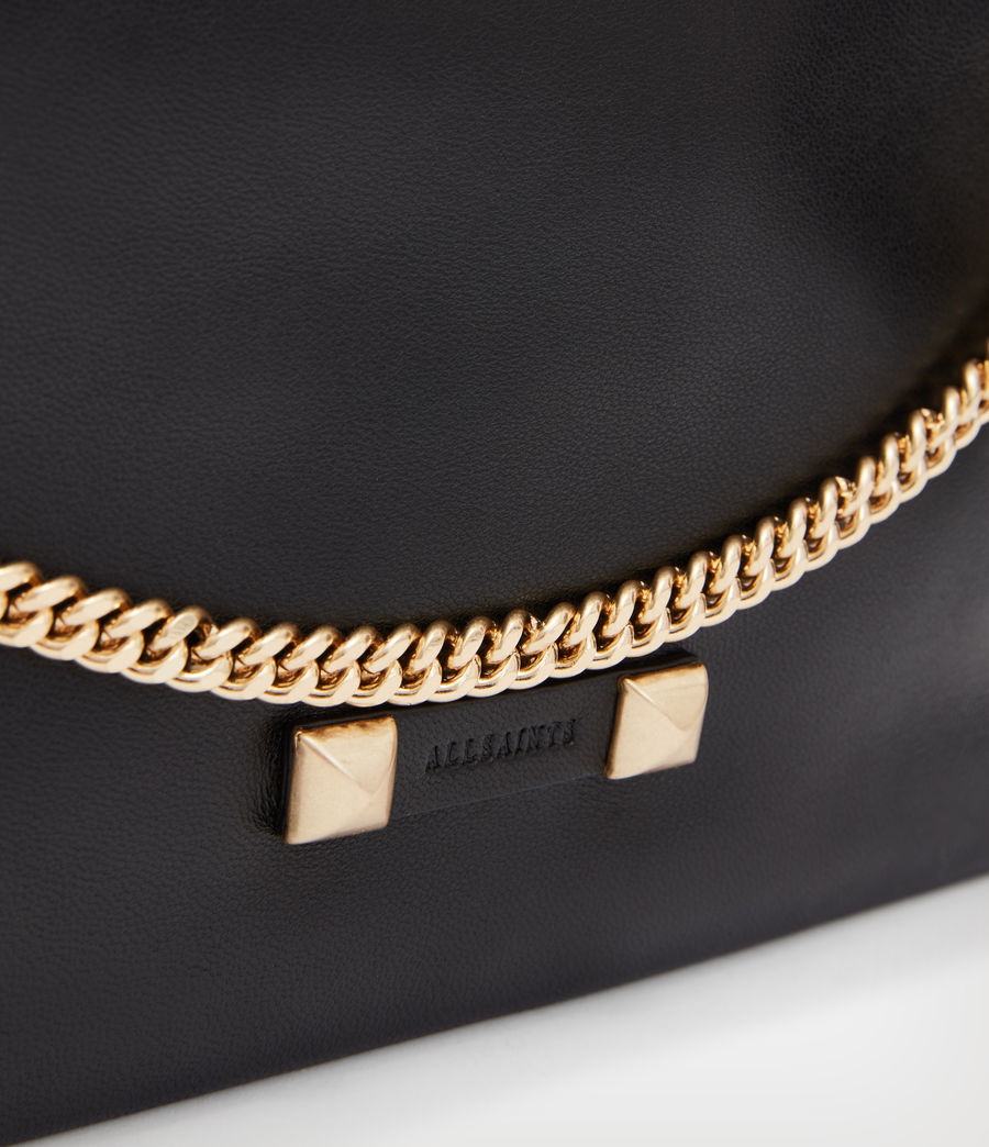 Women's Alex Leather Crossbody Bag (black) - Image 5
