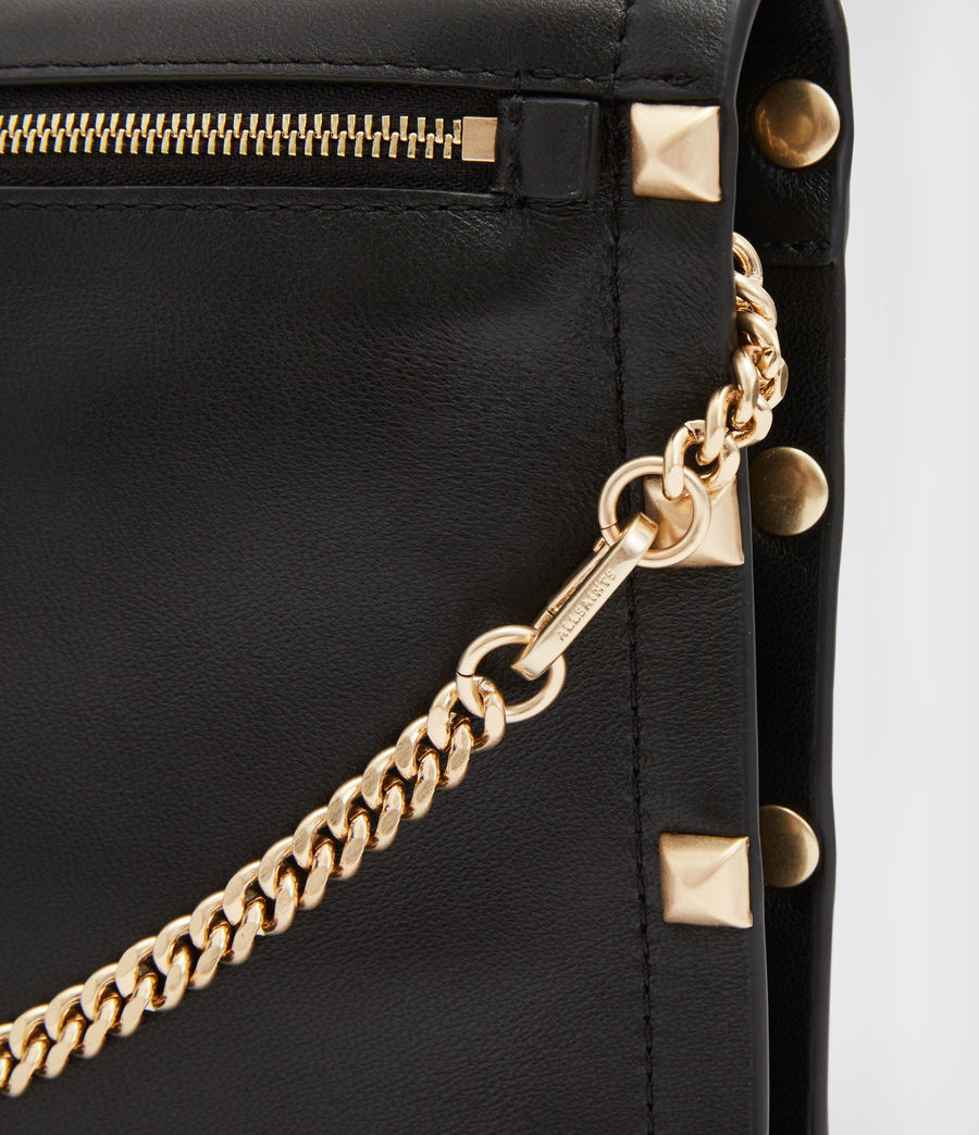 Women's Alex Leather Crossbody Bag (black) - Image 6