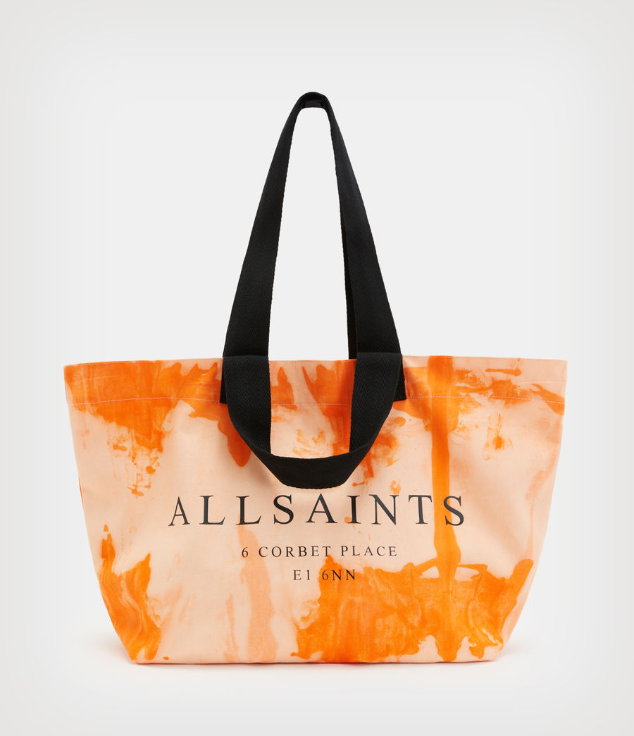 Women's Ali Canvas Tie Dye Tote Bag (orange_pnk_dip_dye) - Image 2