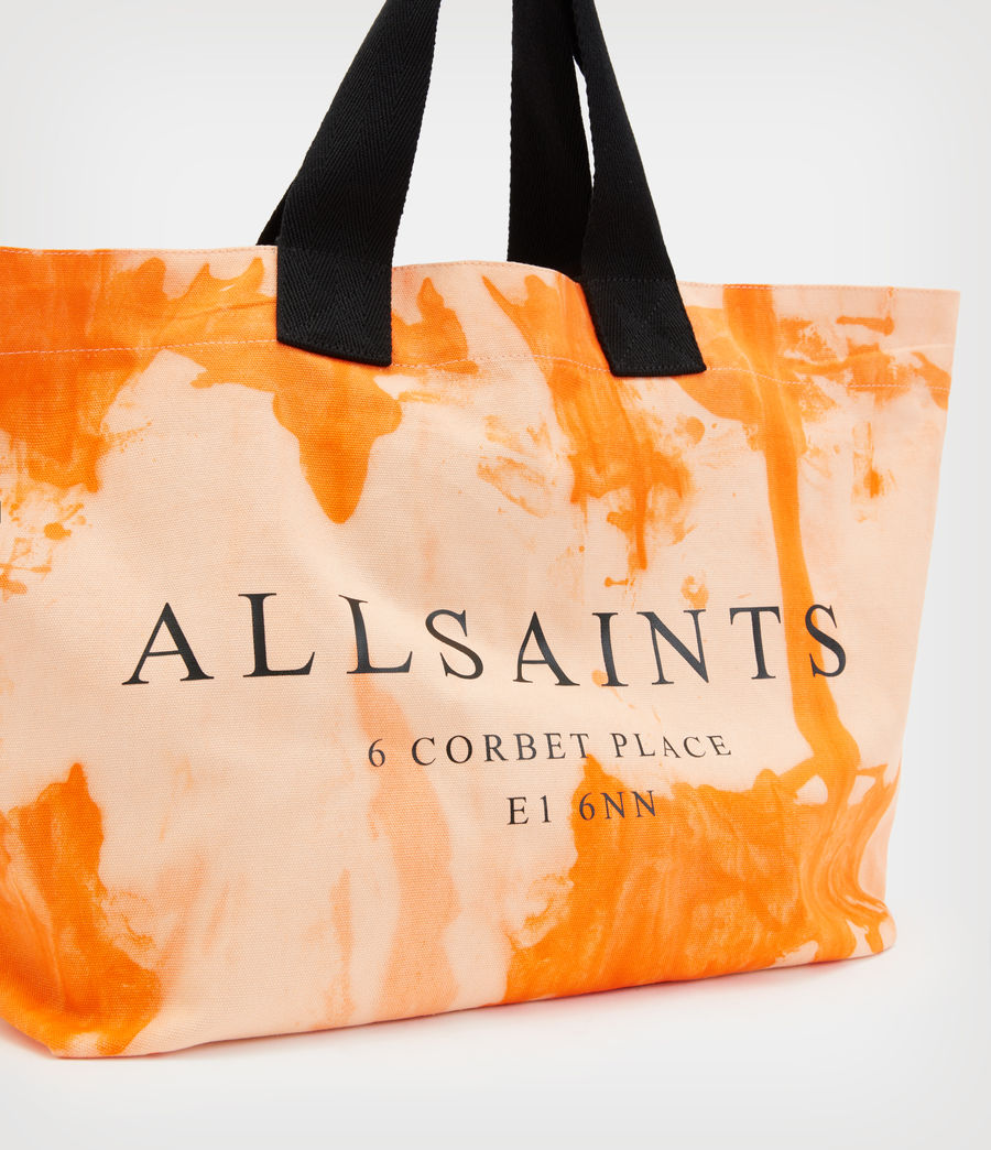 Women's Ali Canvas Tie Dye Tote Bag (orange_pnk_dip_dye) - Image 6