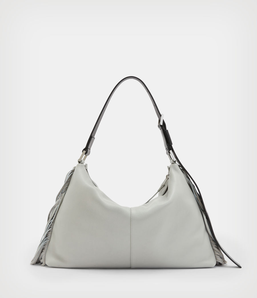 Womens Edbury Fringe Leather Shoulder Bag (sequoia_green) - Image 9