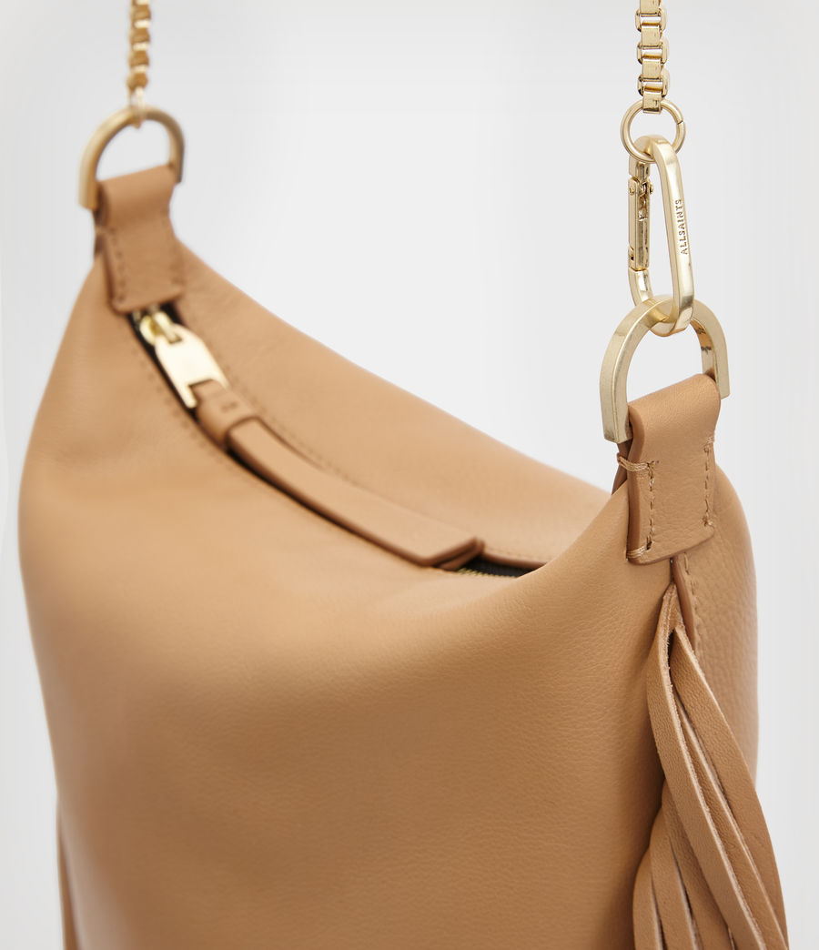 Womens Evaline Fringe Leather Crossbody Bag (palisade_tan) - Image 5