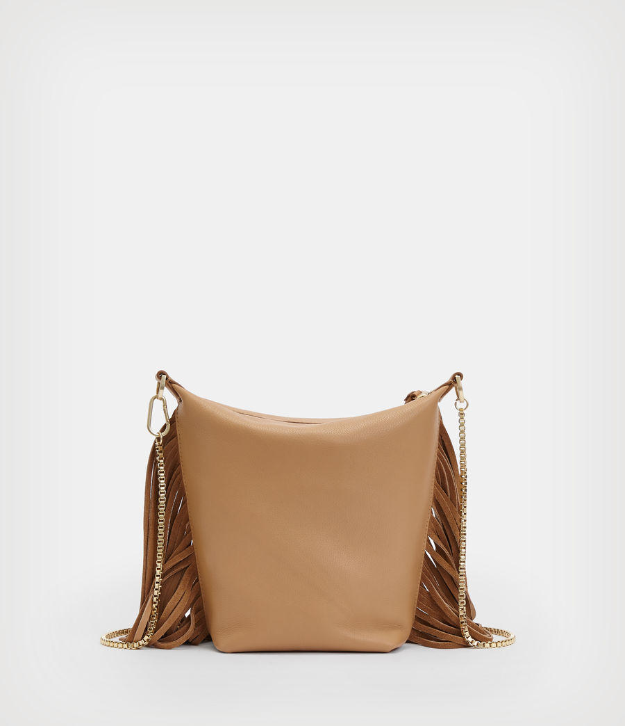 Womens Evaline Fringe Leather Crossbody Bag (palisade_tan) - Image 6