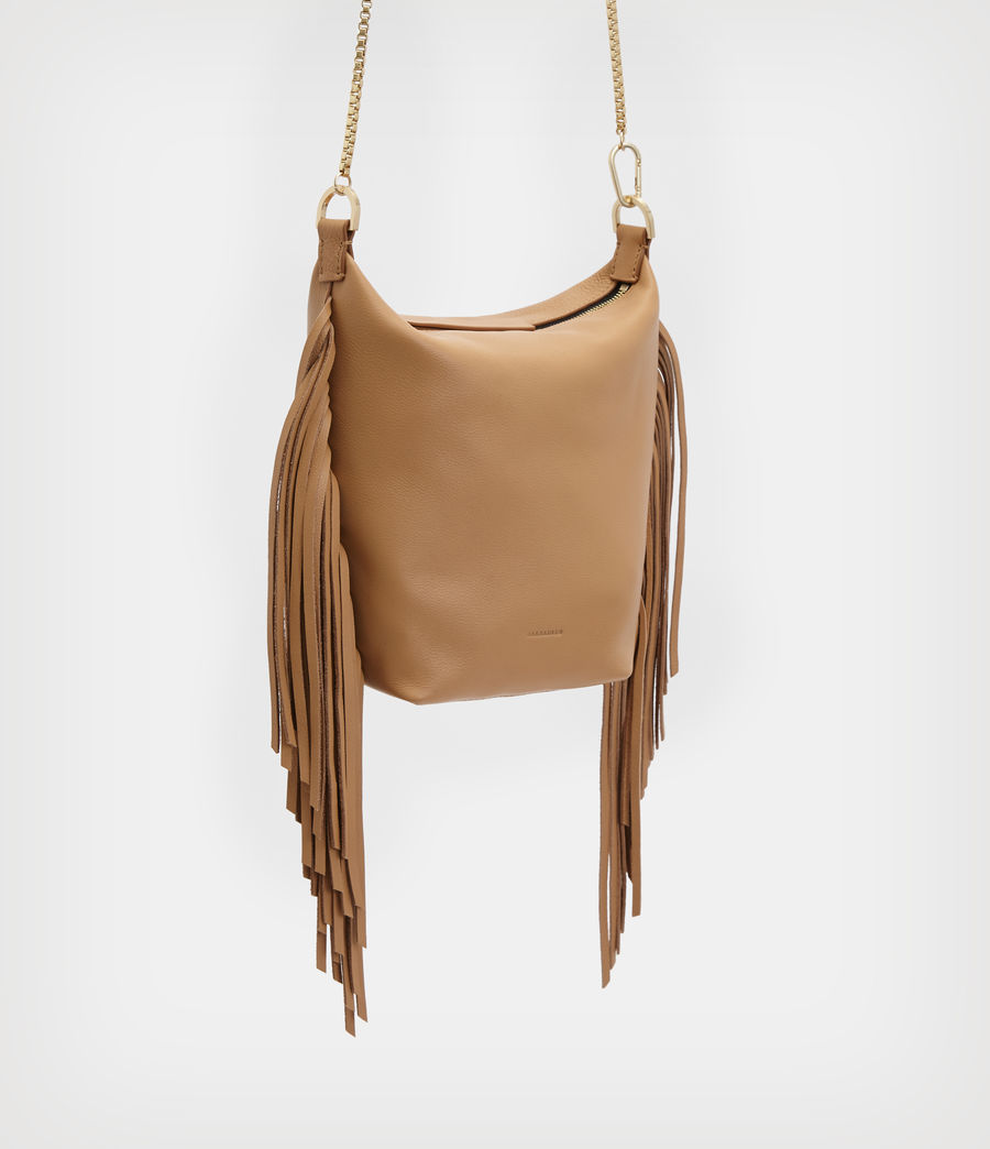 Women's Evaline Fringe Leather Crossbody Bag (palisade_tan) - Image 8