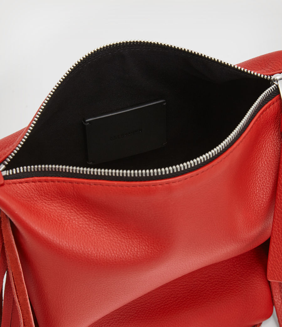 Women's Evaline Fringe Leather Crossbody Bag (gala_red) - Image 3