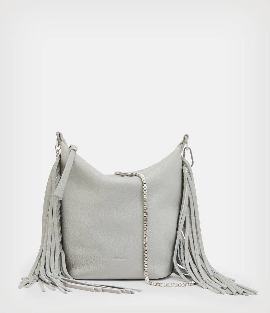 Women's Evaline Fringe Leather Crossbody Bag (sequoia_green) - Image 2