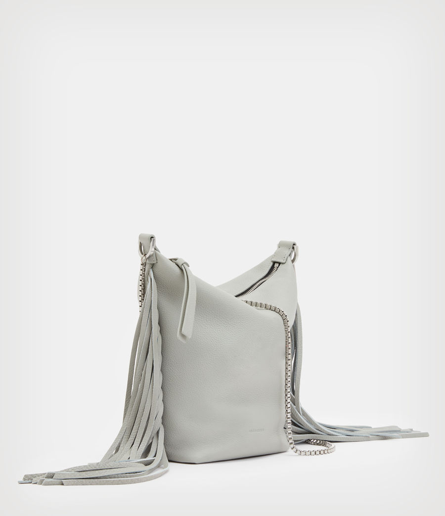 Womens Evaline Fringe Leather Crossbody Bag (sequoia_green) - Image 4