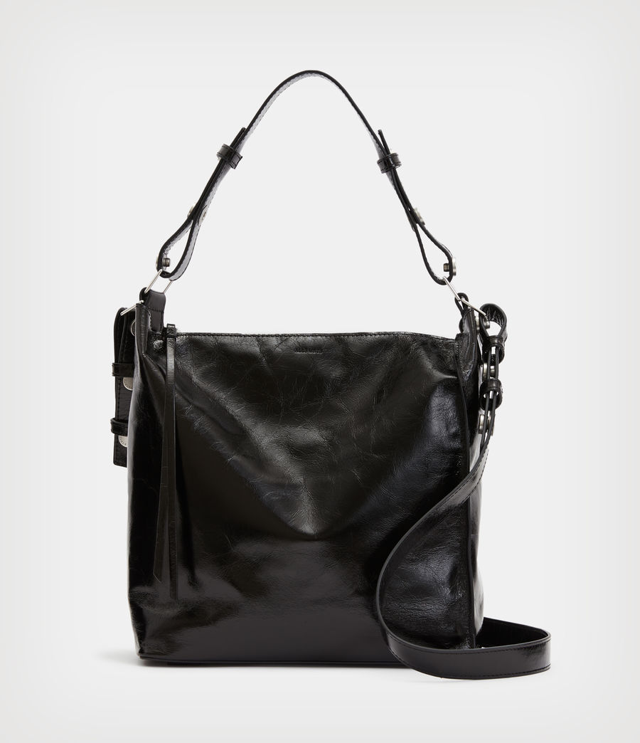 Women's Kita Leather Crossbody Bag (black_shine) - Image 2