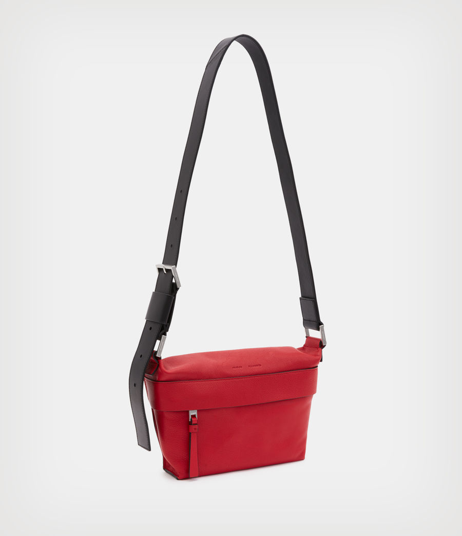Womens Colette Leather Crossbody Bag (gala_red) - Image 5