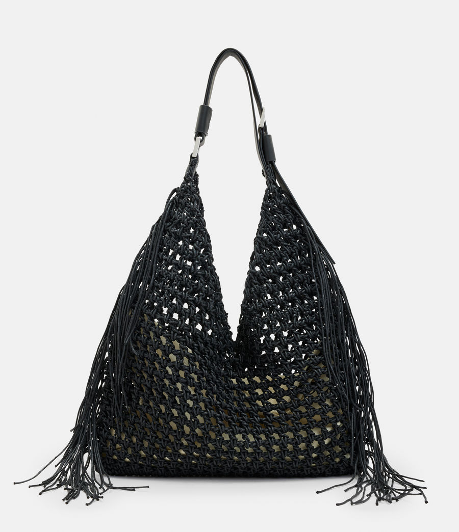 Womens Sabine Crochet Bag (black) - Image 2