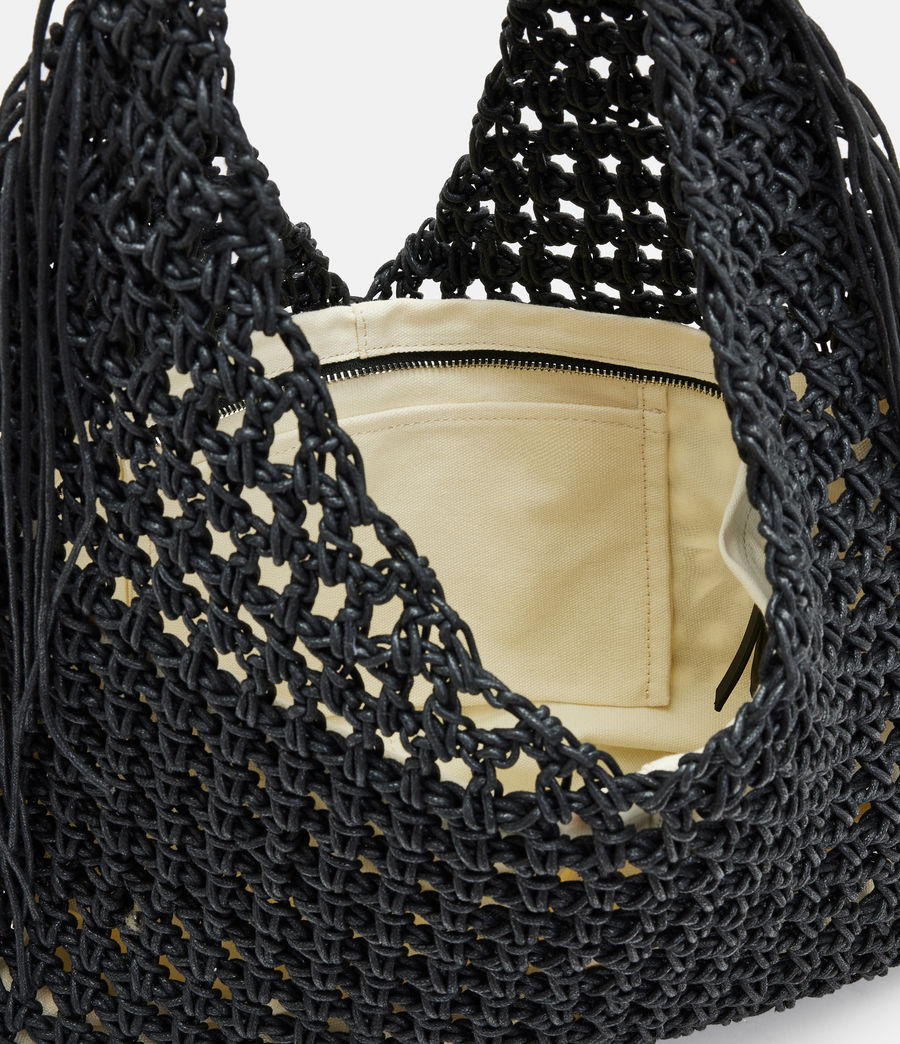 Womens Sabine Crochet Bag (black) - Image 3
