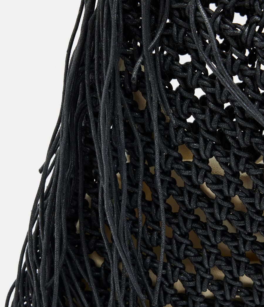 Womens Sabine Crochet Bag (black) - Image 6