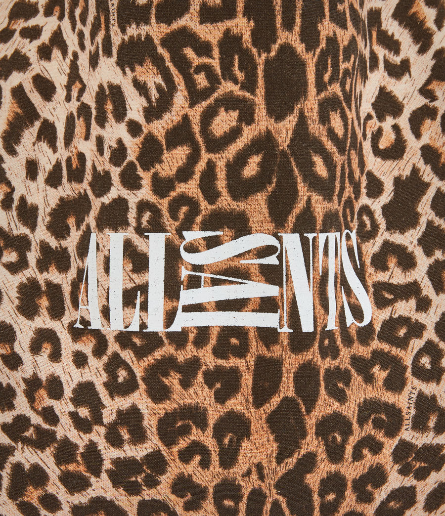 Womens Oppose Leopard Print Tote Bag (brown_black) - Image 5