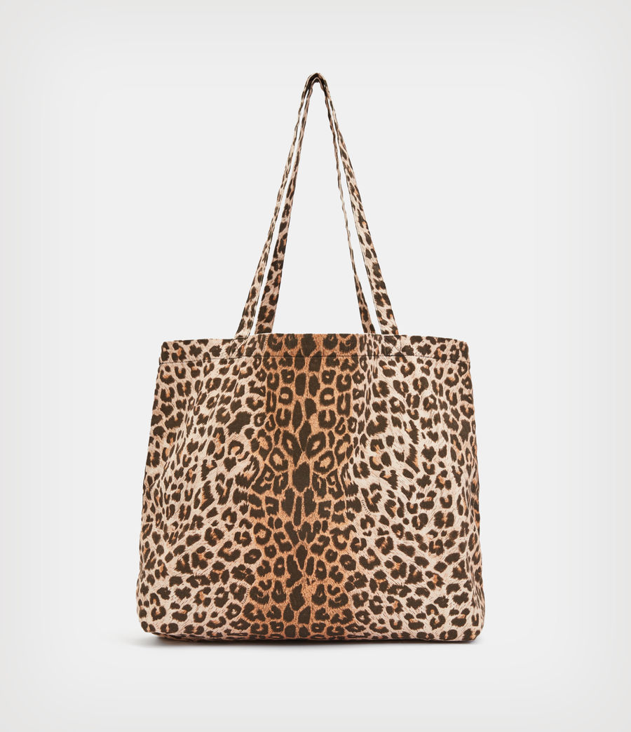 Womens Oppose Leopard Print Tote Bag (brown_black) - Image 6