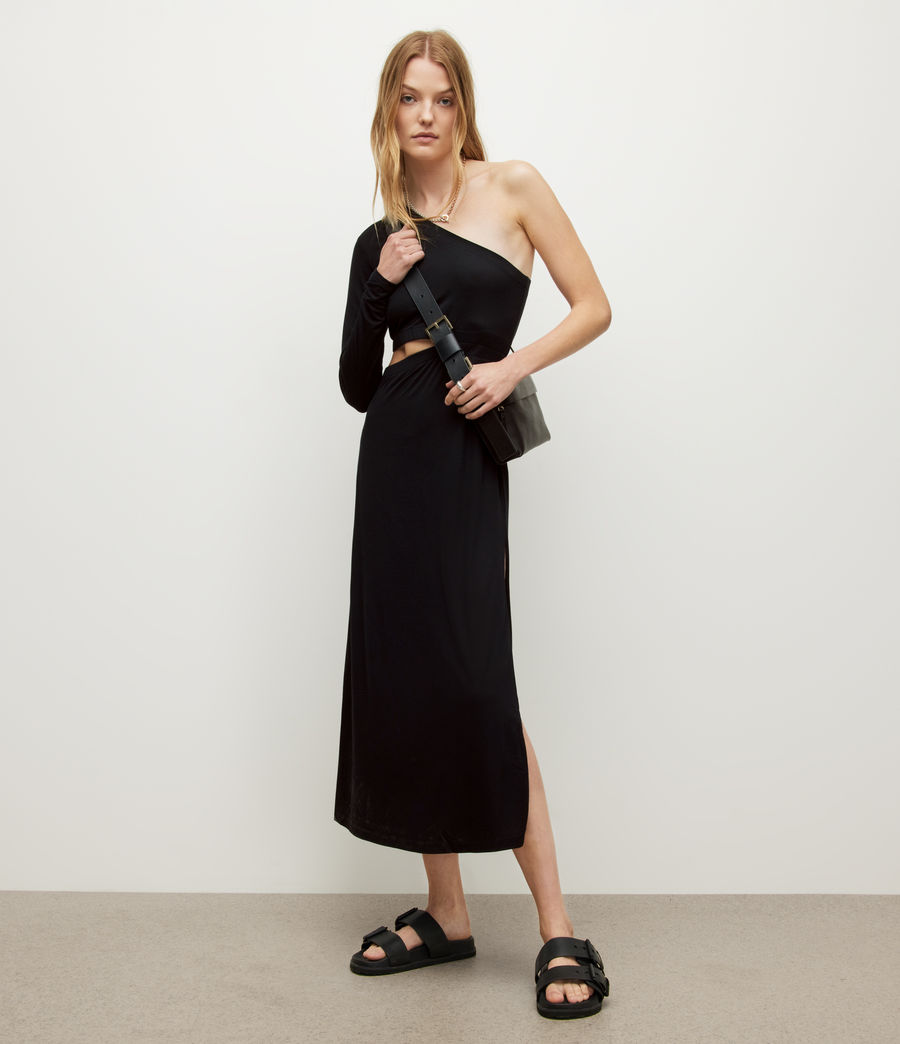 Womens Mary Maxi Dress (black) - Image 2
