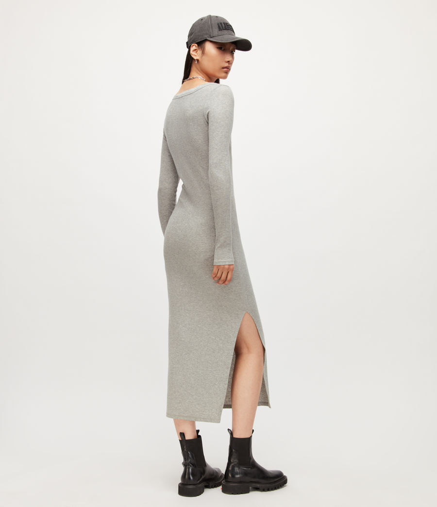 Womens Rina Long Sleeve Maxi Dress (grey_marl) - Image 5