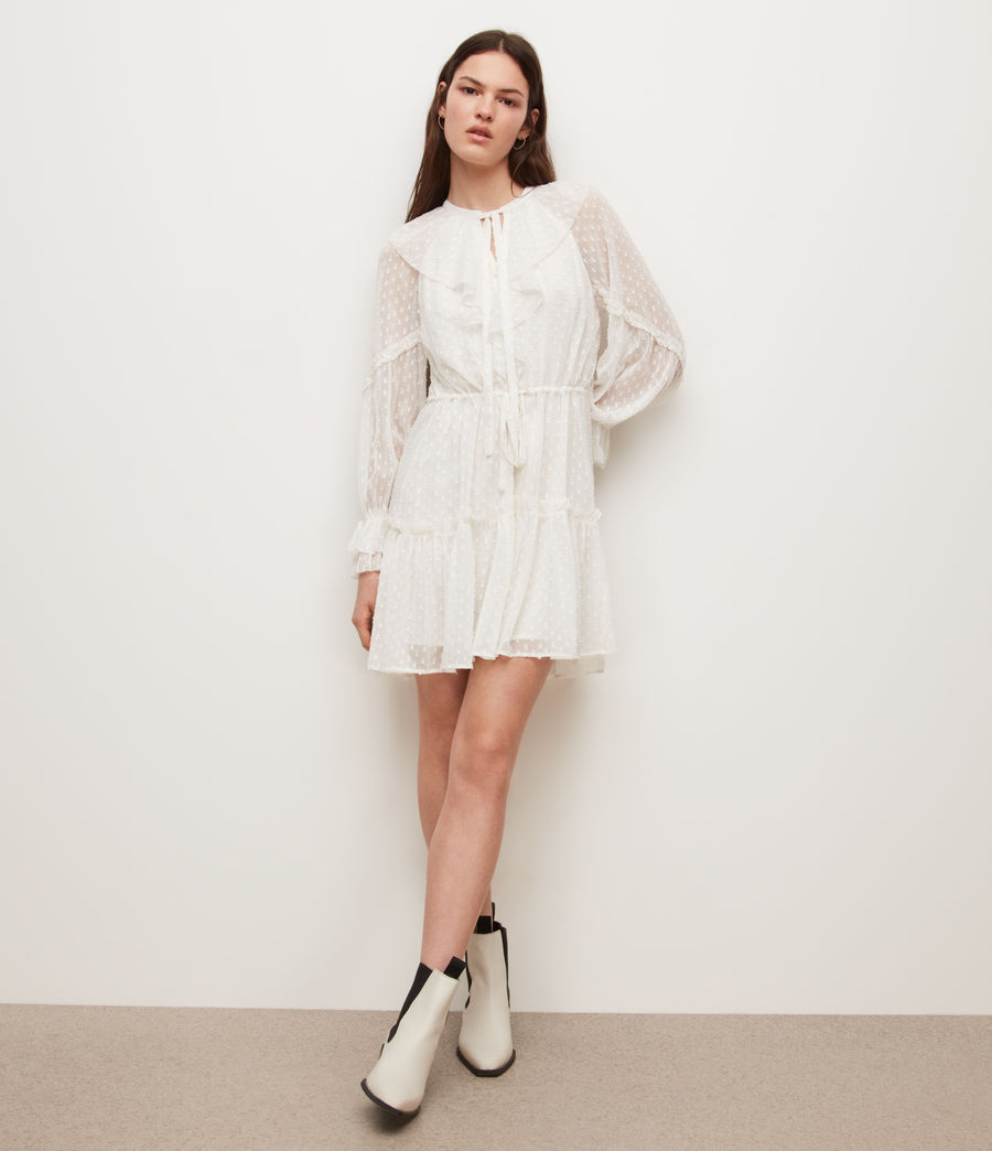 Womens Ava Mini Dress (ecru_white) - Image 1