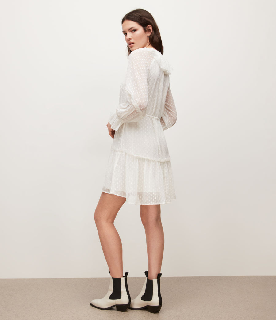 Womens Ava Mini Dress (ecru_white) - Image 4
