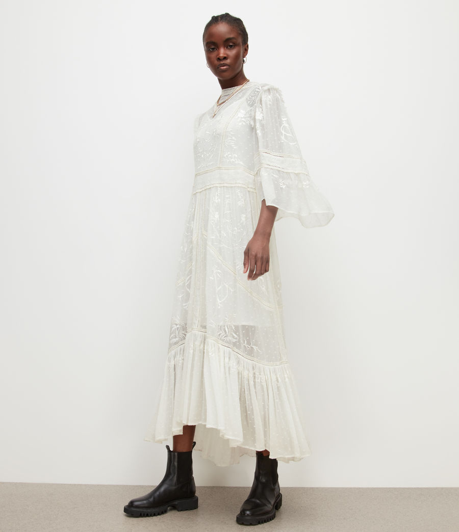 Womens Emery Embroidered Maxi Dress (off_white) - Image 5