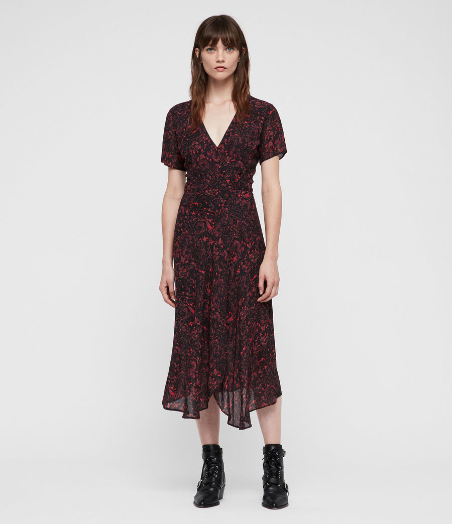 ALLSAINTS US: Womens Seeta Rosey Dress (berry_red)