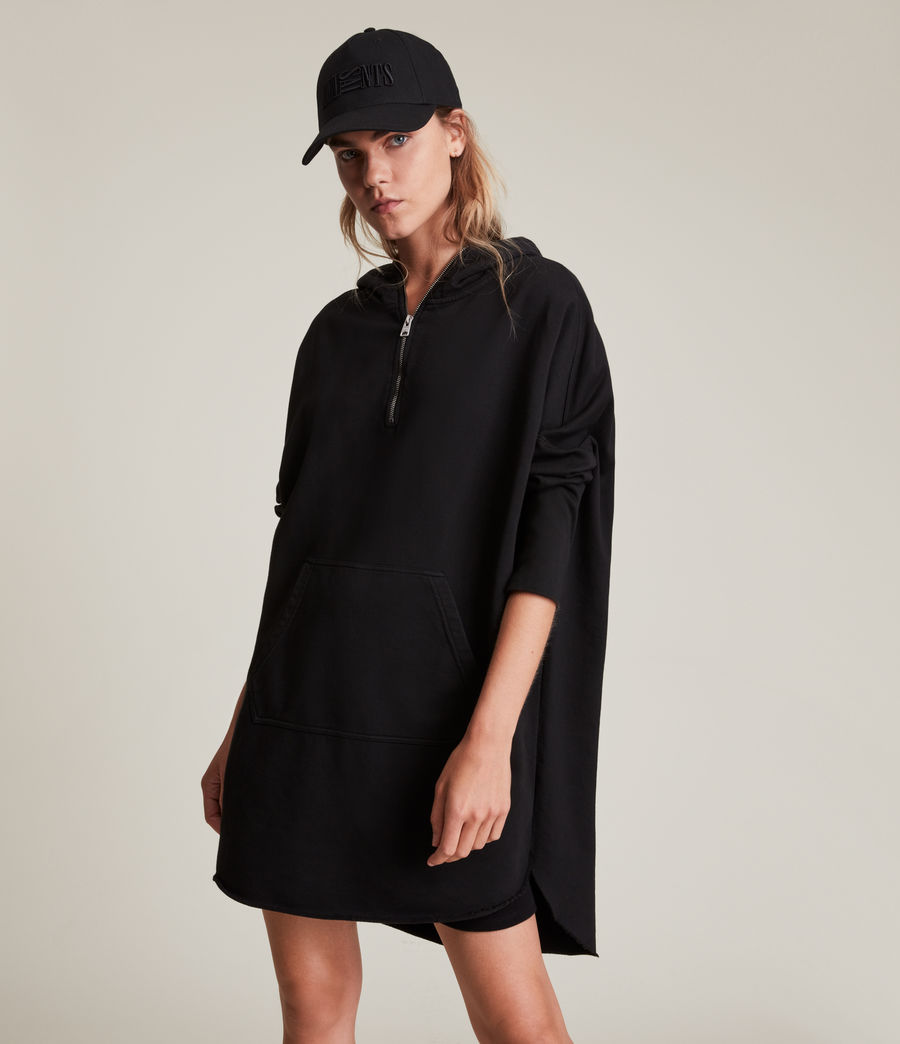 Womens Xonda Hoodie Dress (black) - Image 5