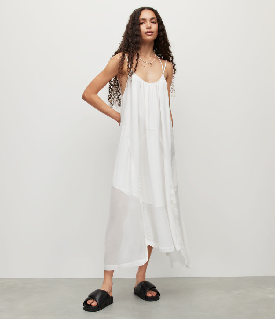 Womens Areena Adjustable Maxi Dress (optic_white) - Image 1