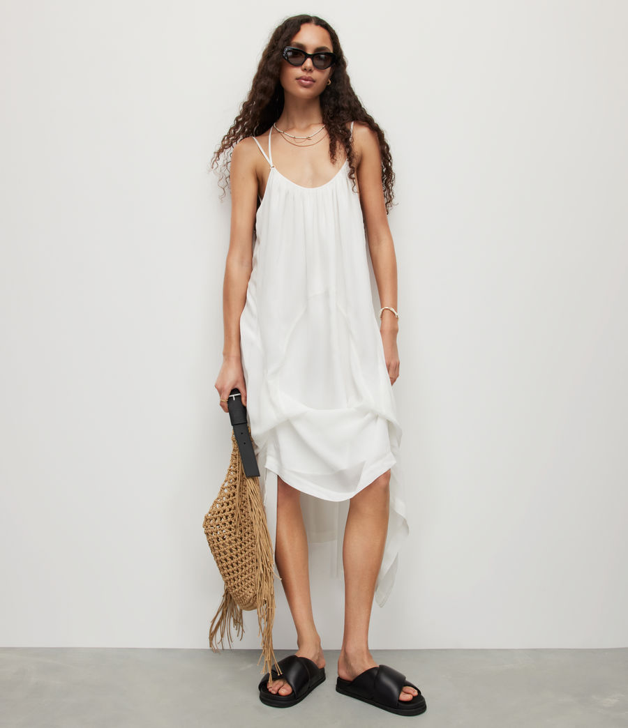Damen Areena Adjustable Maxi  Dress (optic_white) - Image 4