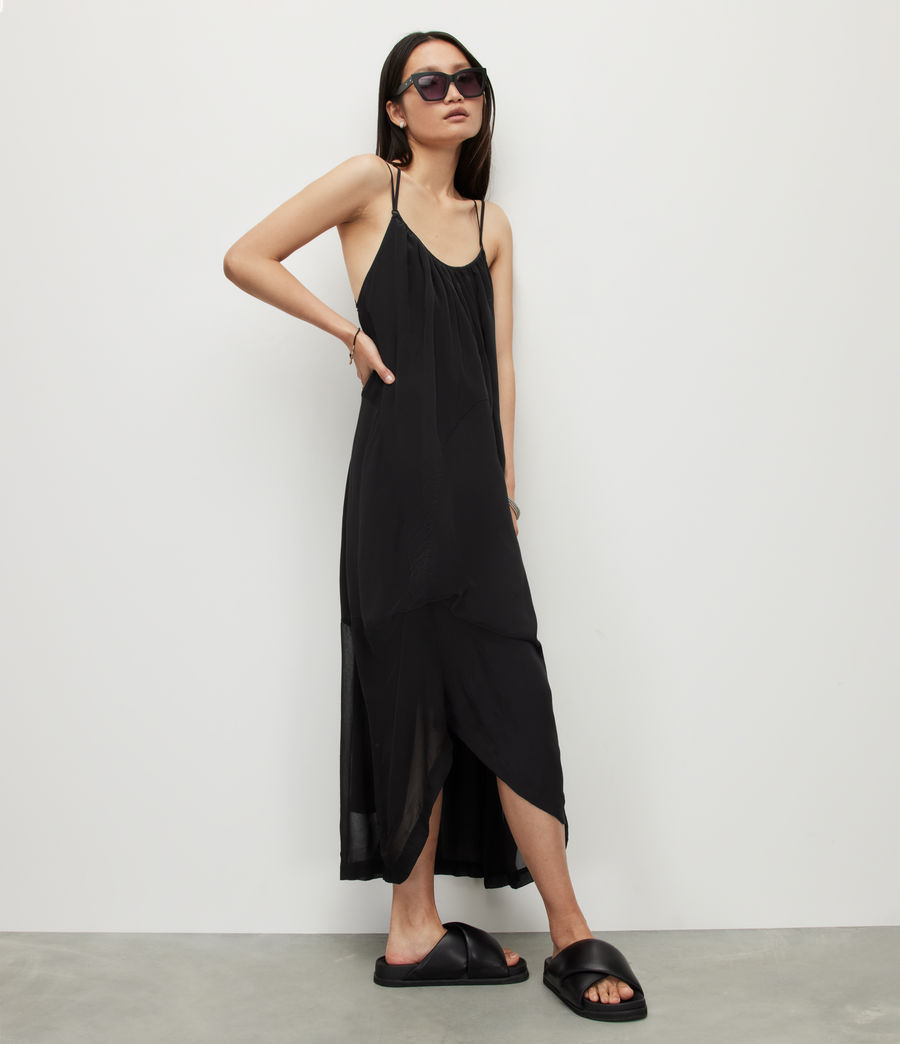 Damen Areena Adjustable Maxi Dress (black) - Image 3