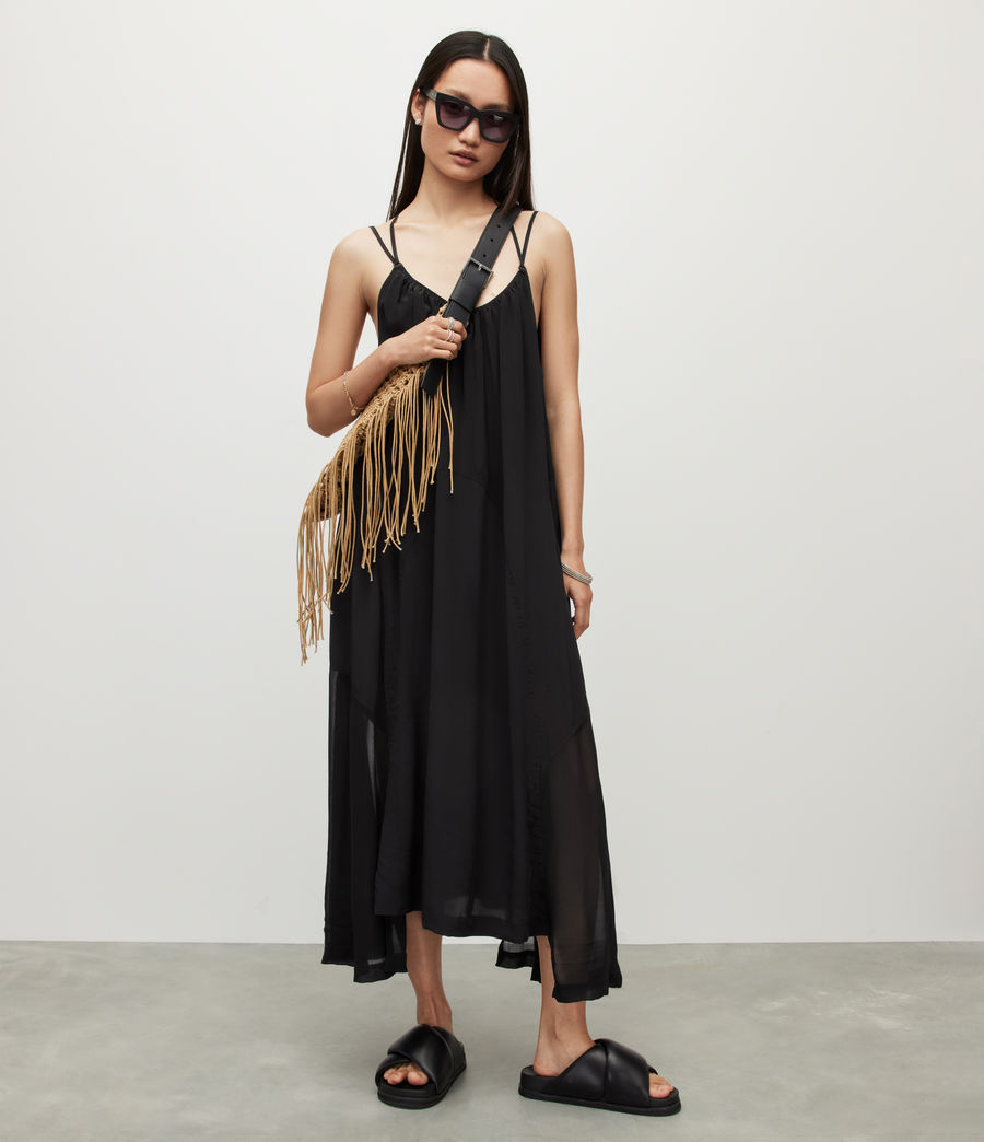 Damen Areena Adjustable Maxi Dress (black) - Image 4