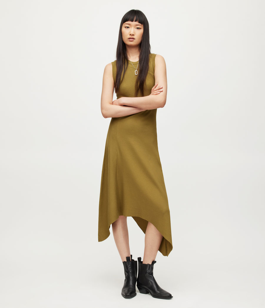 Women's Gia Dress (olive_branch_green) - Image 3