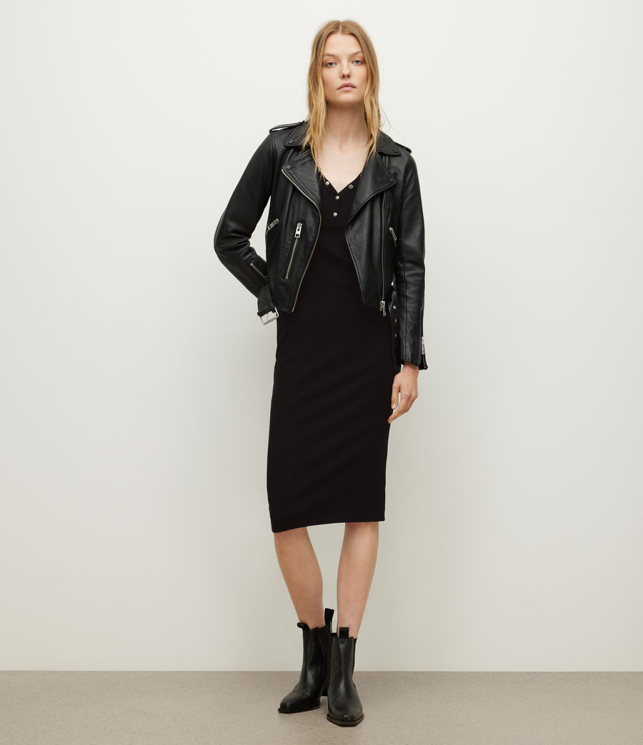 Women's Ava Midi Dress (black) - Image 3