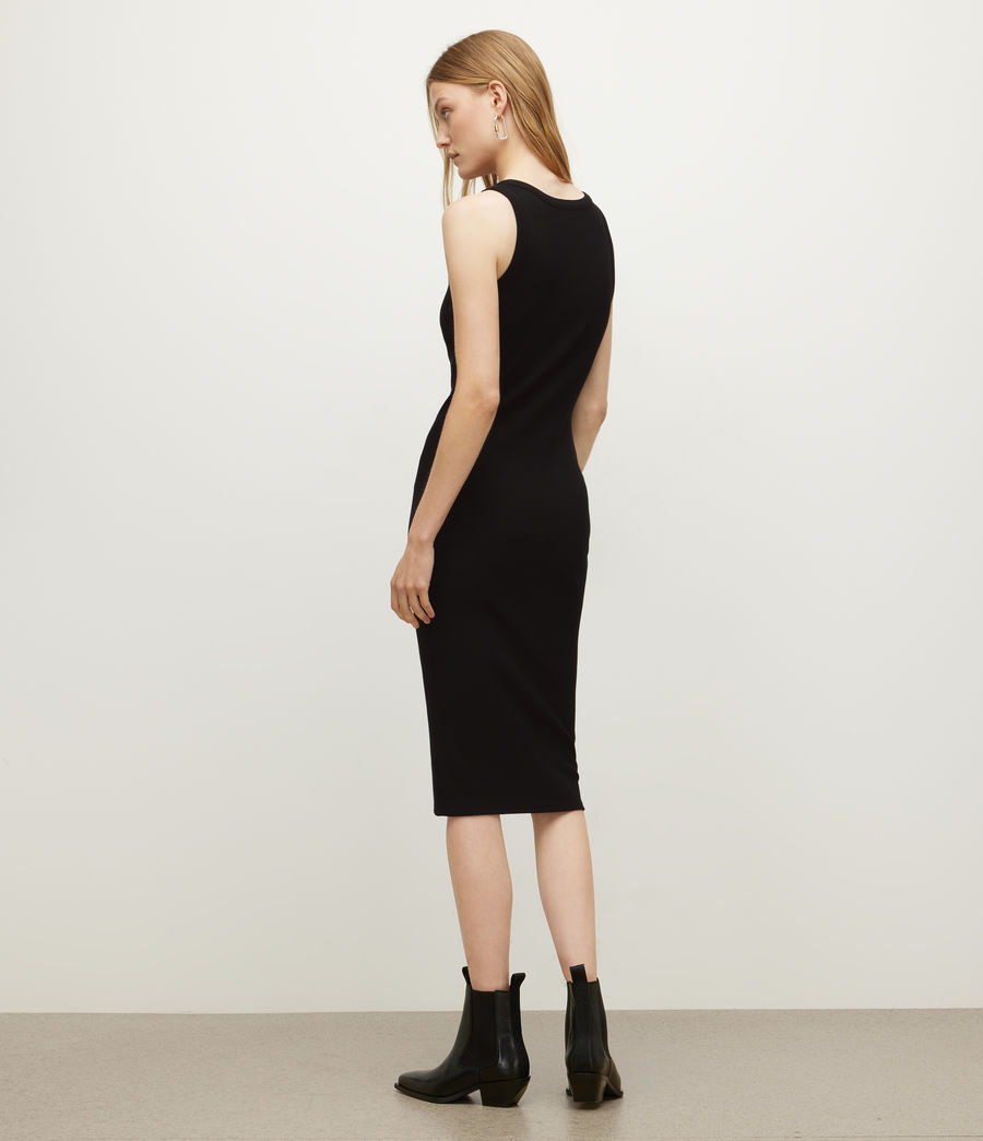 Women's Ava Midi Dress (black) - Image 4