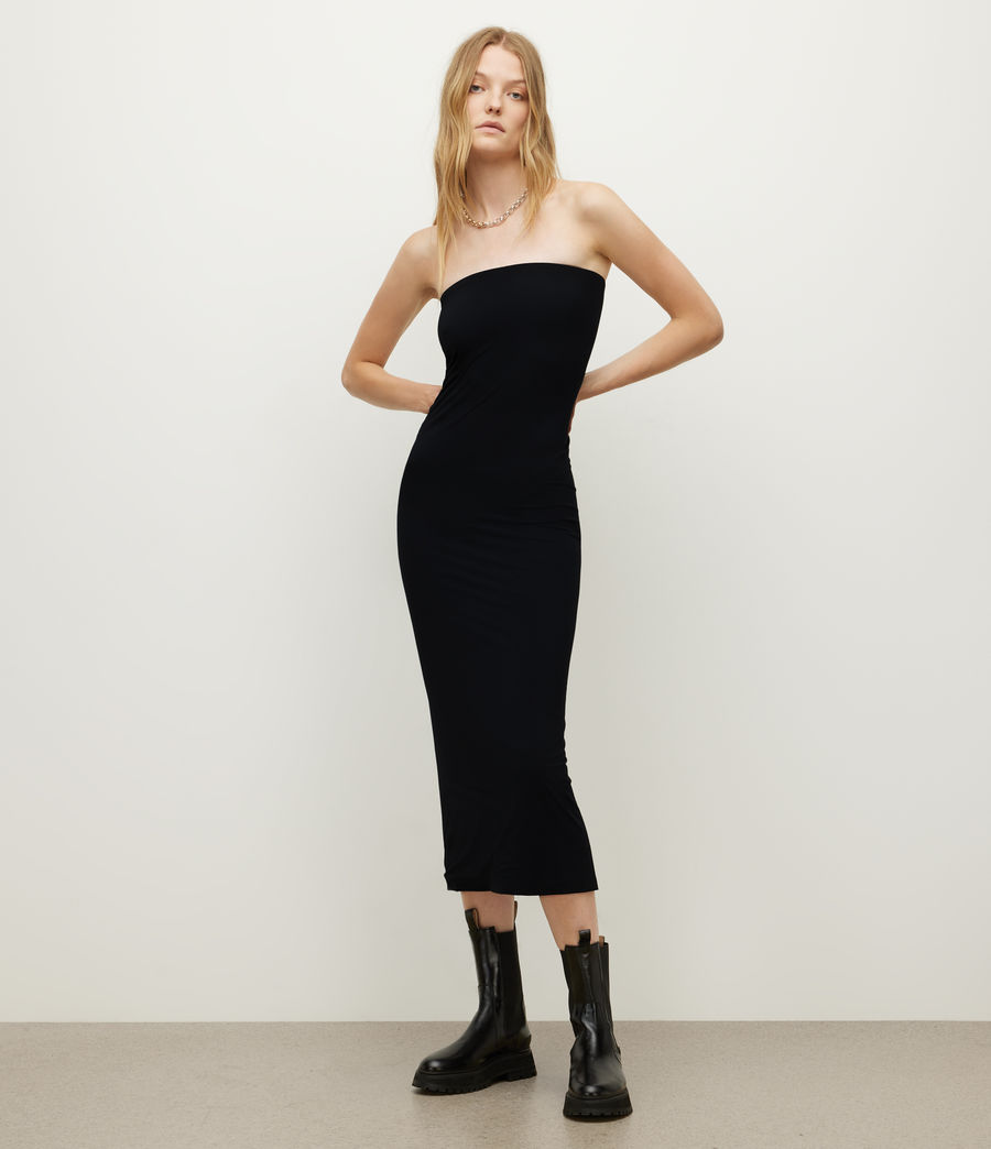 Women's Charlie Midi Dress (black) - Image 2