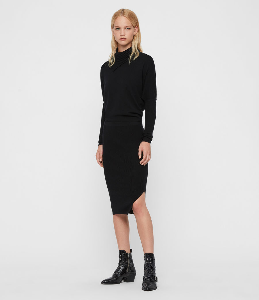 black cashmere dress