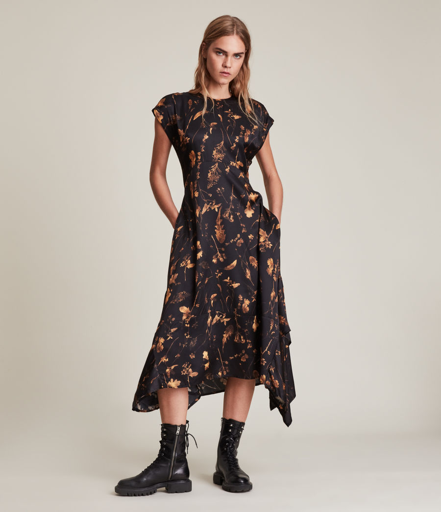 Women's Gianna Heligan Silk Blend Dress (black_gold) - Image 3