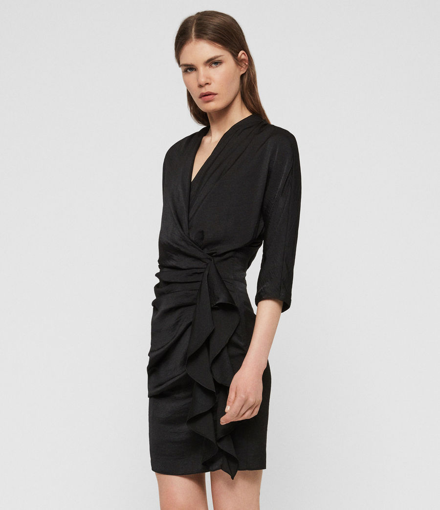 ALLSAINTS UK: Womens Issey Dress (raspberry_pink)