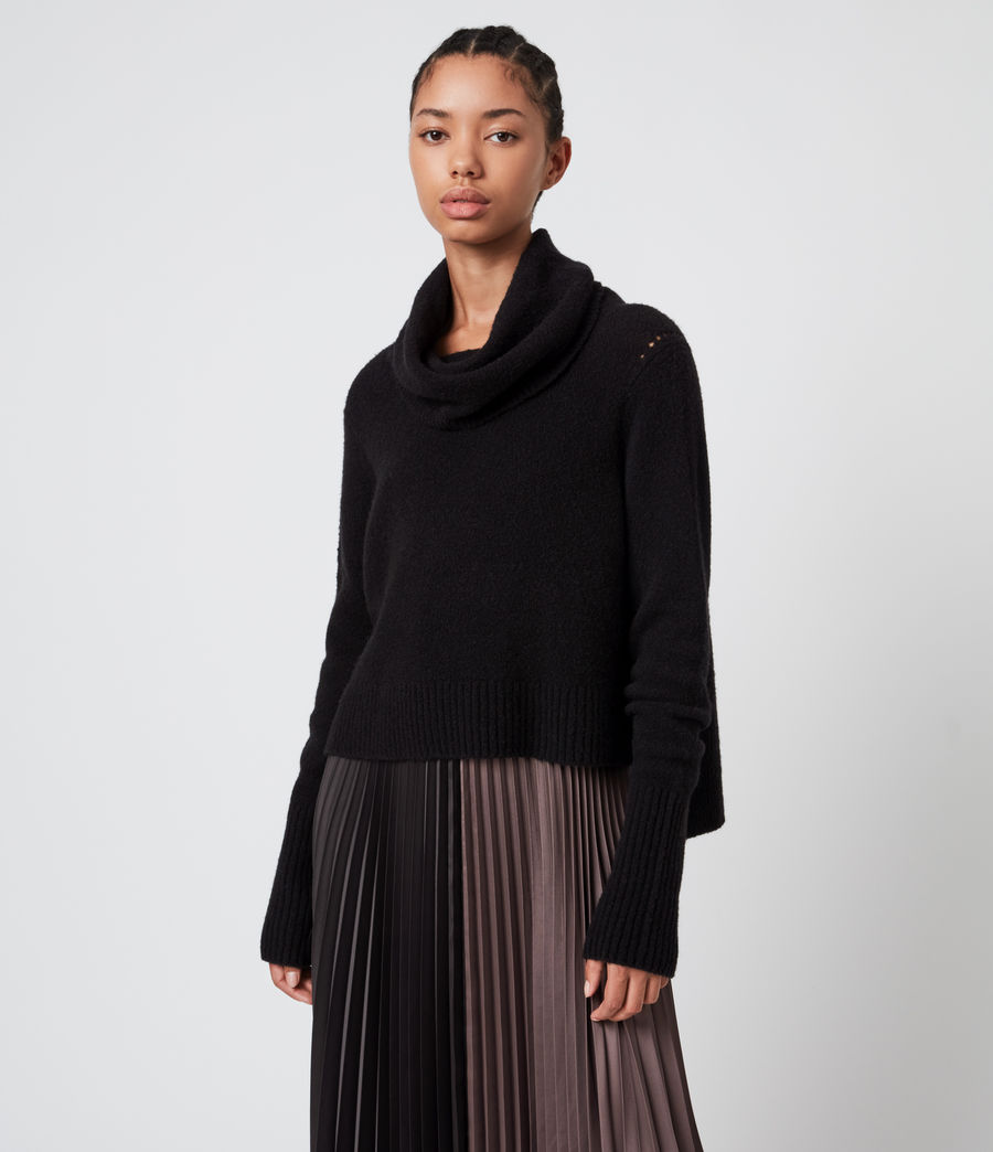 ALLSAINTS UK: Womens Jessie 2-In-1 Dress (black_mink_pink)