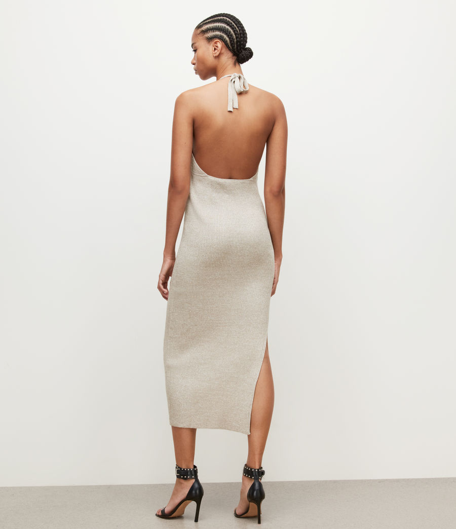Womens Lexi Halter Neck Dress (oyster_silver) - Image 5