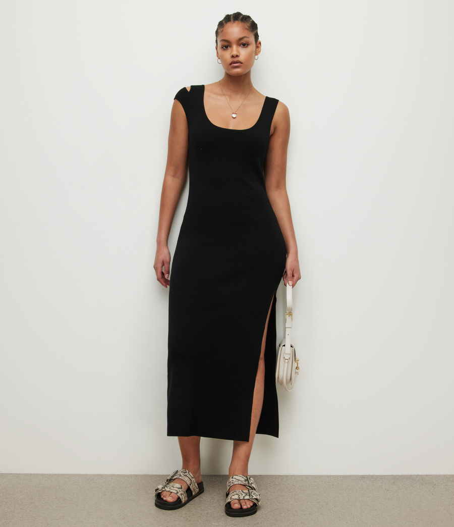Womens Laurel Maxi Dress (black) - Image 3