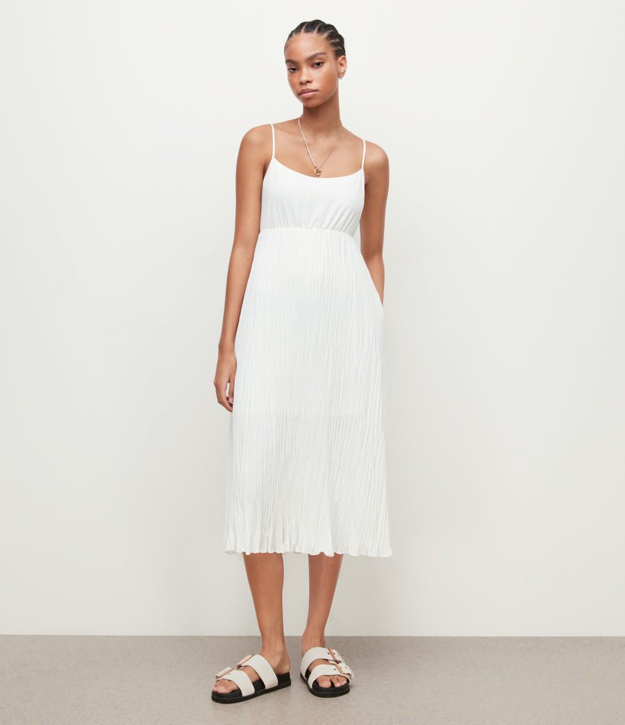 Womens Laze 2-In-1 Sleeveless Dress (white) - Image 5
