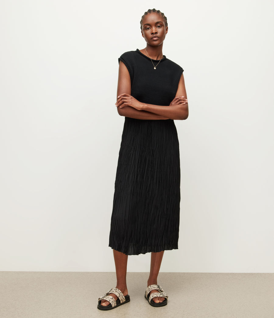 Women's Laze 2-In-1 Sleeveless Dress (black) - Image 3